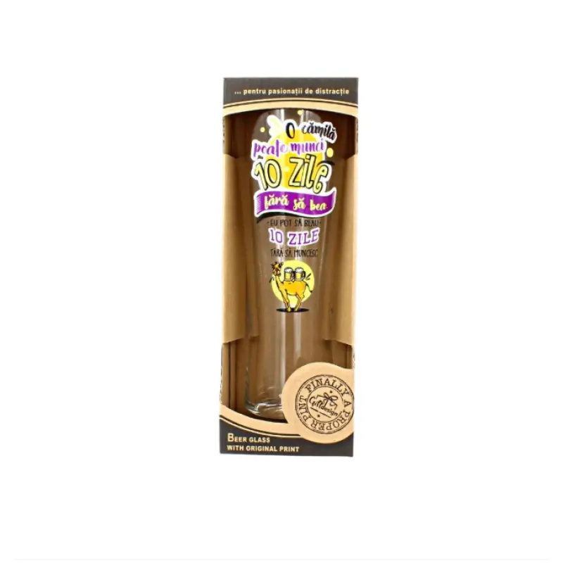 O camila poate munci, pahar bere cu mesaj, 500 ml